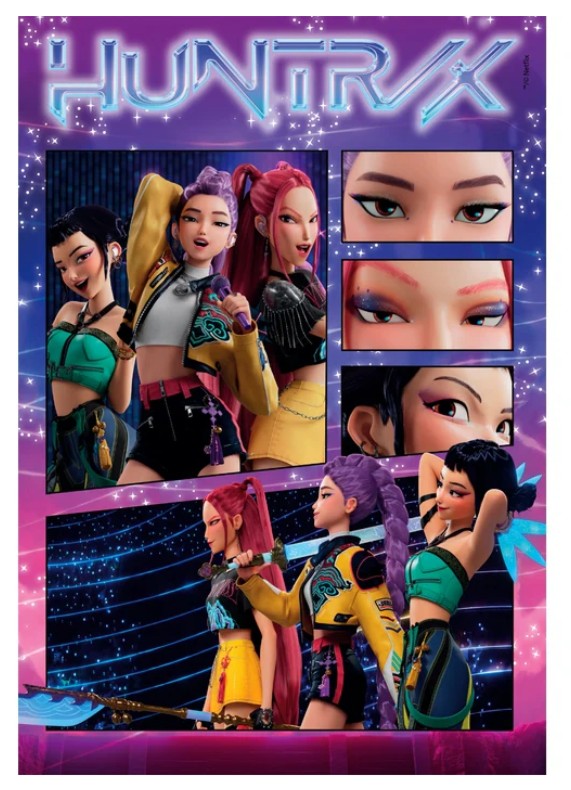 kpop demon hunters - huntrix - puzzle 1000 pezzi