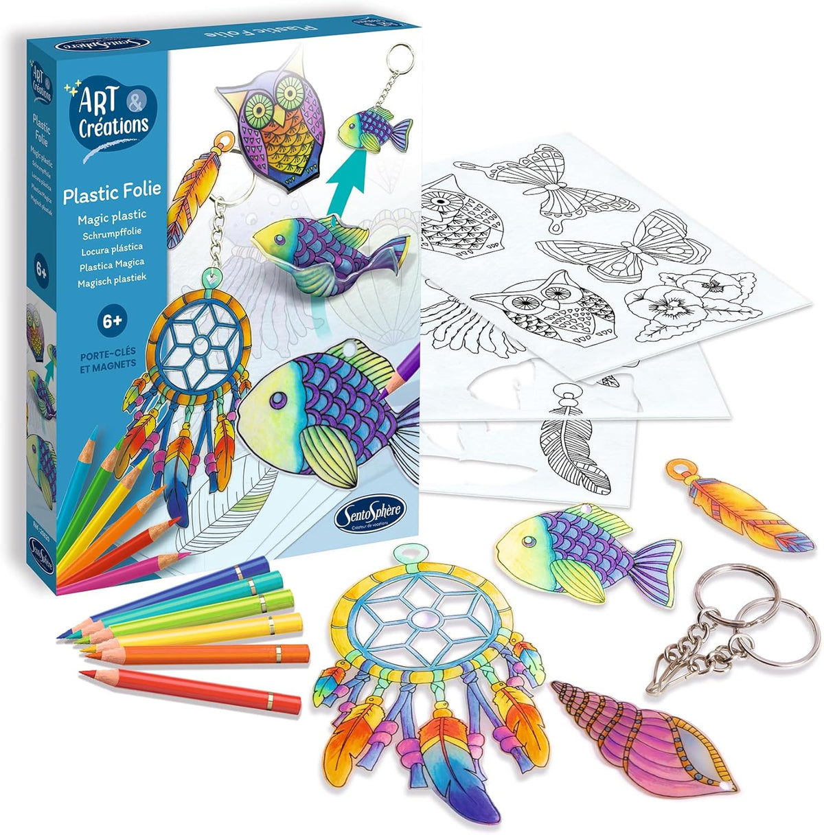 art e créations - plastic folie - portachiavi con magnete