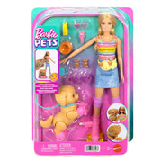 barbie - barbie bionda con cucciolo sui pattini