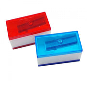 Cancelleria temperamatite set 2 pezzi blu rosso